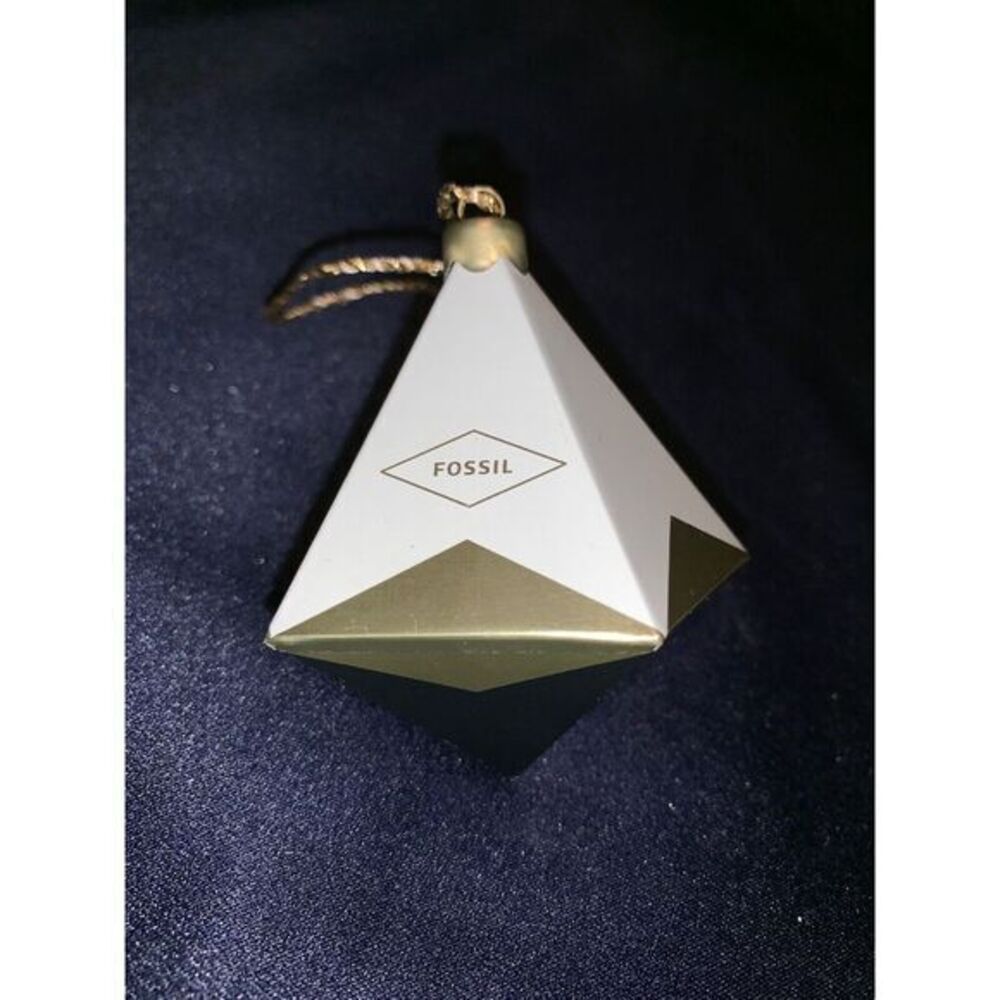 Fossil‎ Gray Colorbock Metallic Holiday Christmas Ornament 3D Star